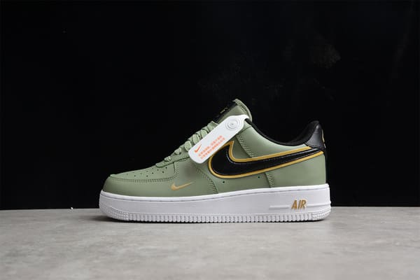 Air Force 1 o Double Swoosh Olive Gold Black