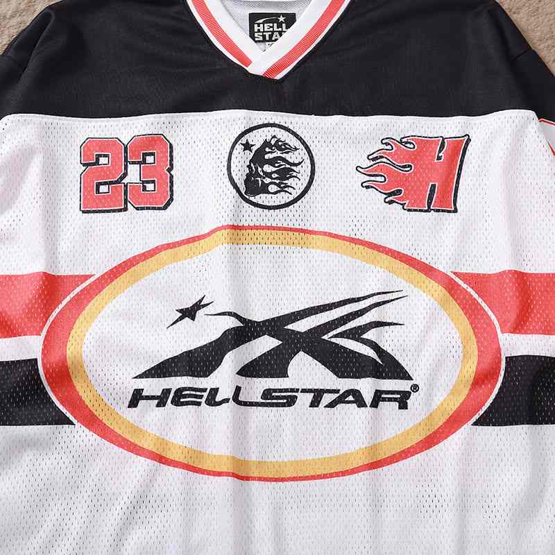 Camisa Hellstar Jersey Long White/Red