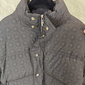 Jaqueta Chrome Hearts Monogram Print Puffer Black