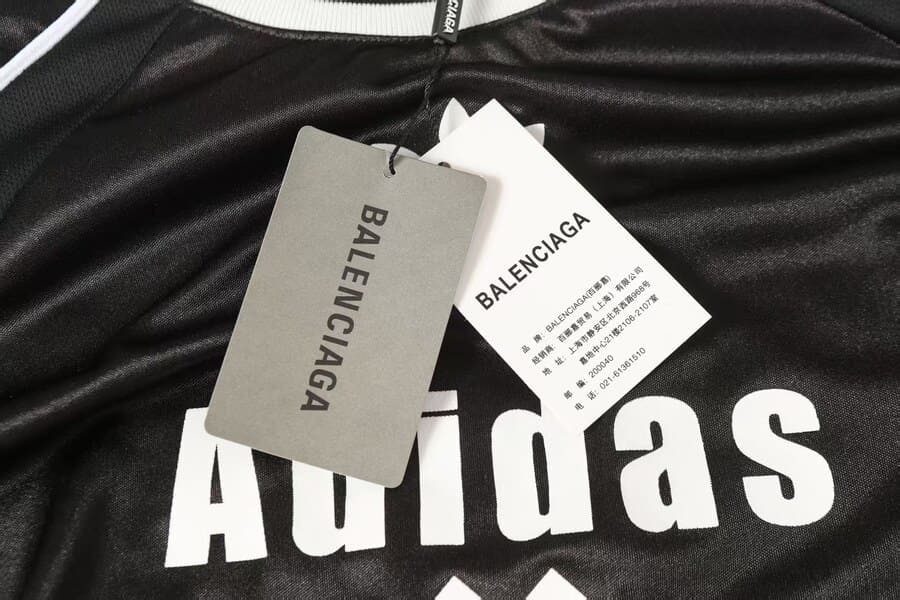 Camisa Balenciaga x Adidas Athletic Jersey Preta