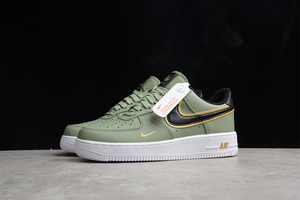 Air Force 1 o Double Swoosh Olive Gold Black