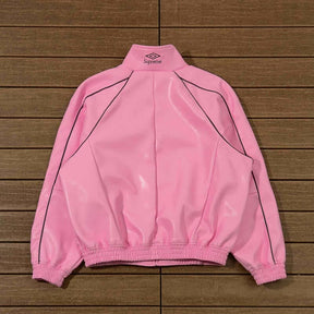 Jaqueta Supreme x Umbro Leather Track Pink