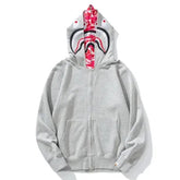 Moletom Bape Shark ABC Pink Grey