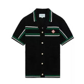 Pronta Entrega - Camiseta Casablanca Crochê Preta e Verde
