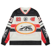 Camisa Hellstar Jersey Long White/Red