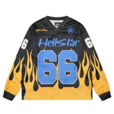 Camisa Hellstar Jersey Long Yellow Flame