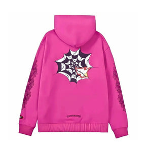 Moletom Chrome Hearts x Matty Boy Spider Web Rosa