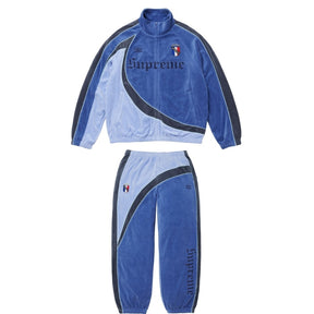 Conjunto Supreme x Umbro Velour Track Blue