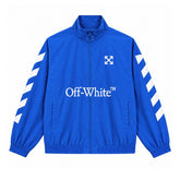 Jaqueta Off-White Twill Arrow Pattern Zipper Blue