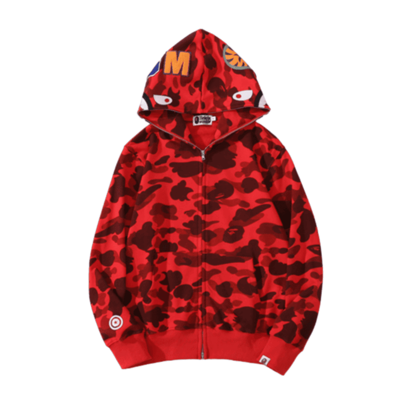 Moletom Bape Shark Wide Red Camo