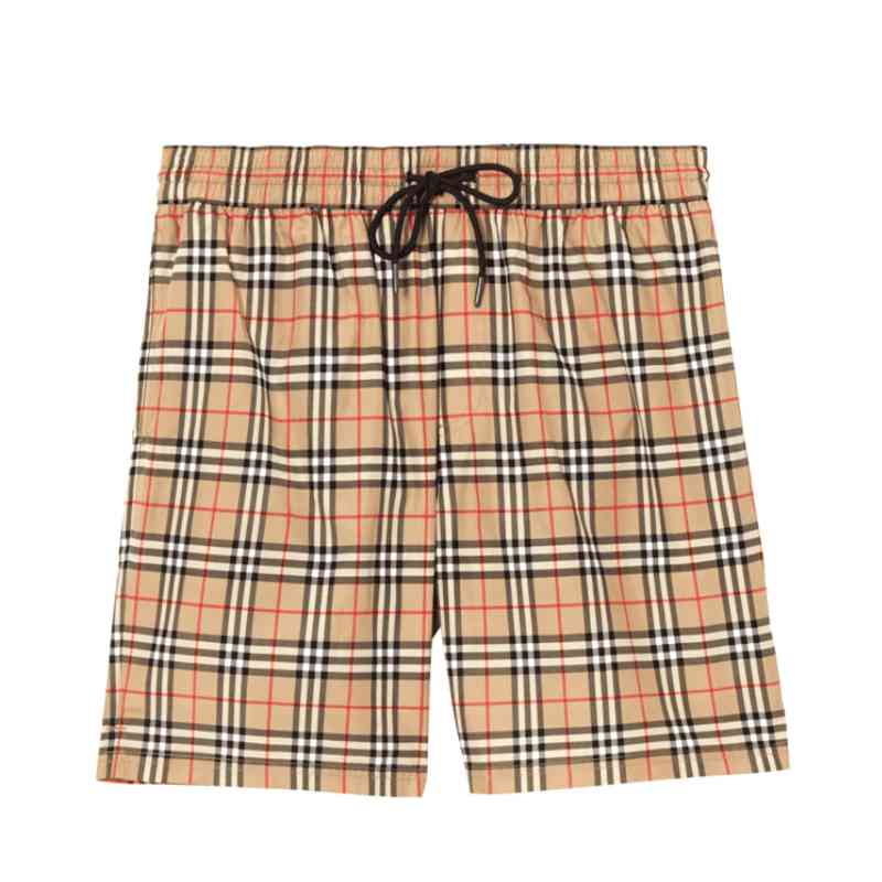 Short Burberry Check Drawcord Swim