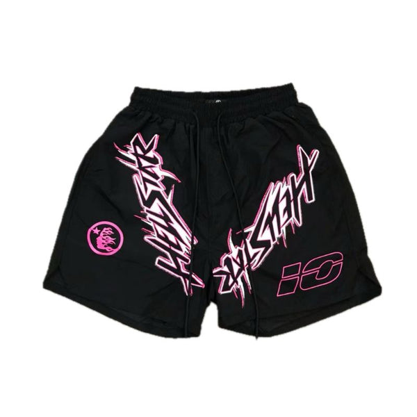 Pronta Entrega - Hellstar Waxed Nylon Athletic Shorts Black