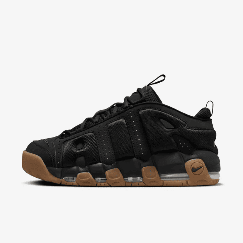 Nike Air More Uptempo Low Black Gum