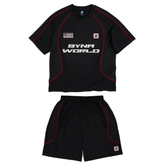 Conjunto Syna World Perforated Perfomance Black Red