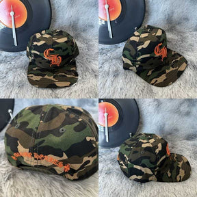 Boné Chrome Hearts CH Baseball Camuflado Laranja
