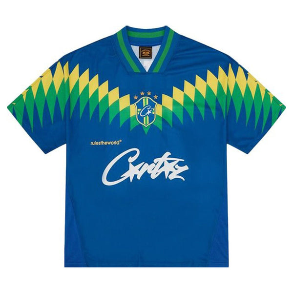 Camiseta Corteiz Futebol Brasil Azul