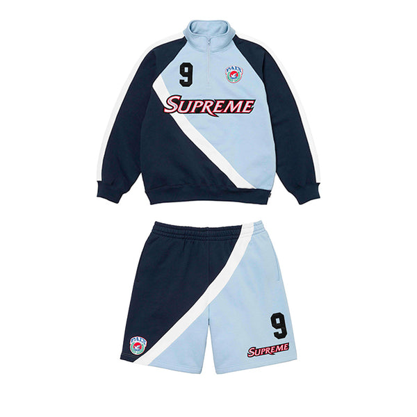 Pronta Entrega - Conjunto Supreme Equipe Half Zip Azul