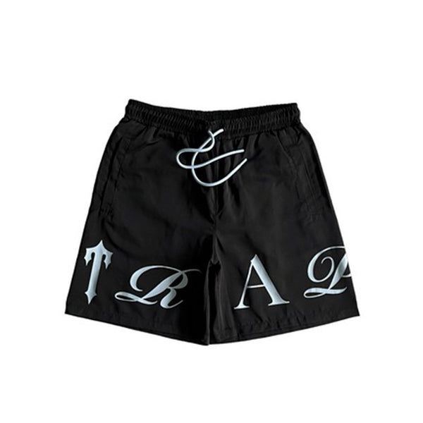 Pronta Entrega - Shorts Trapstar Script Swimming Black/Nigara Mist