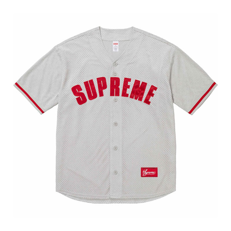 Supreme Mesh Baseball Top 18SS Lサイズ Camiseta Supreme Ultrasuede Mesh Baseball Cinza