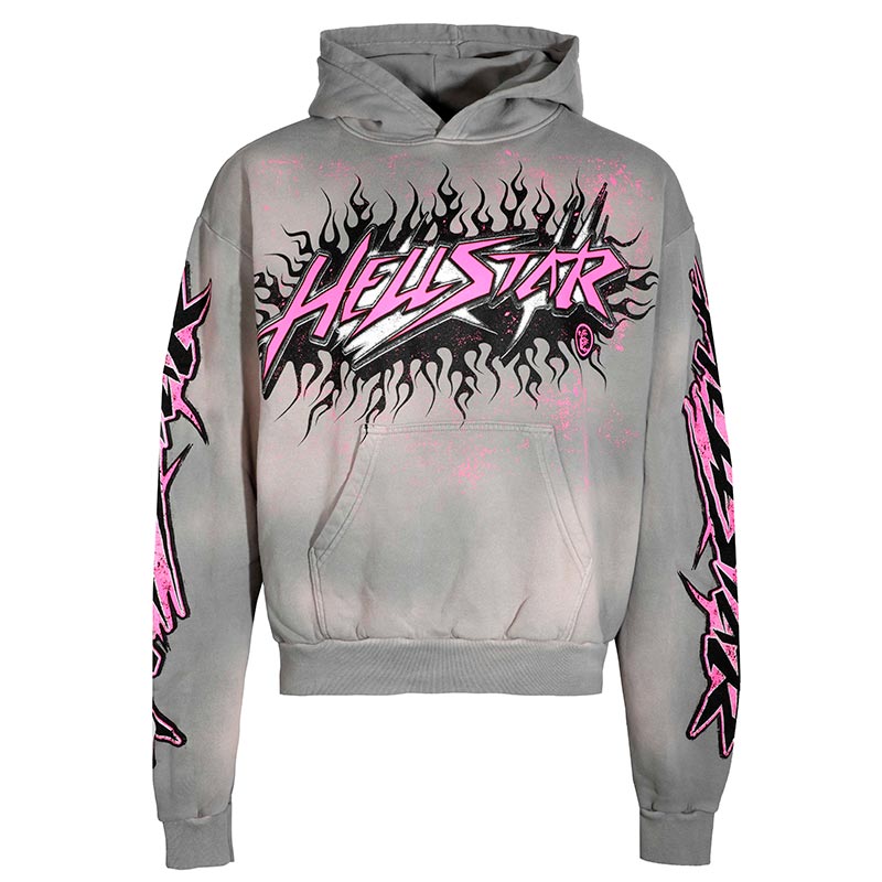 Moletom Hellstar Future Flame Grey/Pink