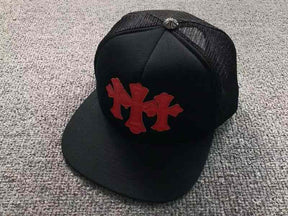Boné Chrome Hearts Trucker Cemetery Preto/Vermelho