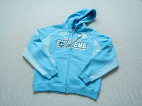 Moletom Supreme Football Zip Up Hooded Light Blue