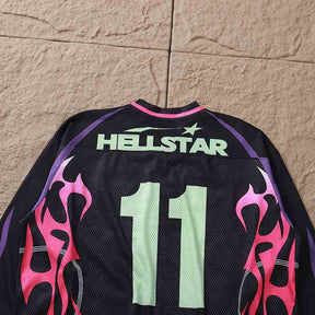 Camisa Hellstar Jersey Long Pink Flame