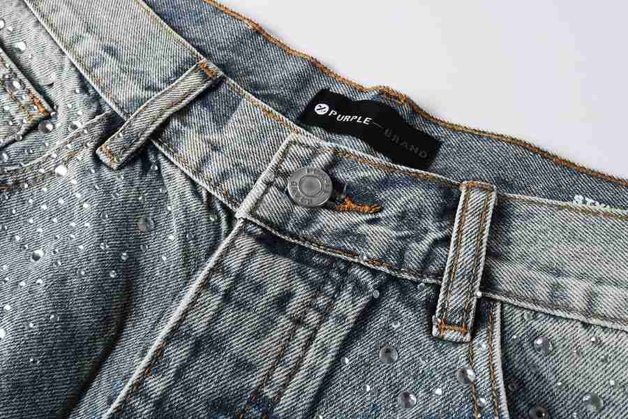 Bermuda Purple Brand Jeans Retro Crystal Denim