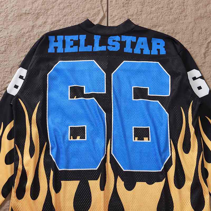 Camisa Hellstar Jersey Long Yellow Flame