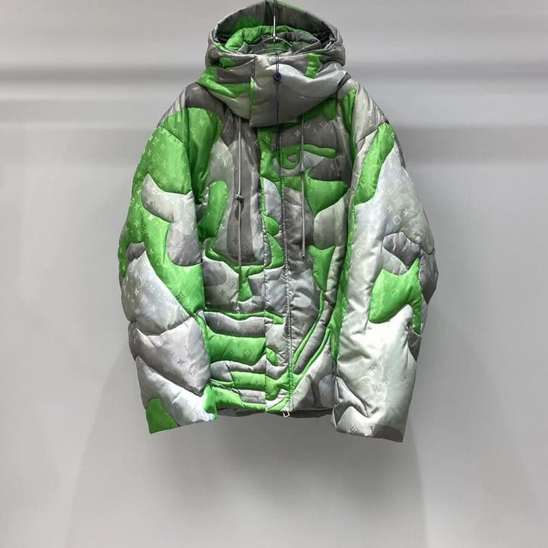 Jaqueta Louis Vuitton Patchworked Portrait Puffer