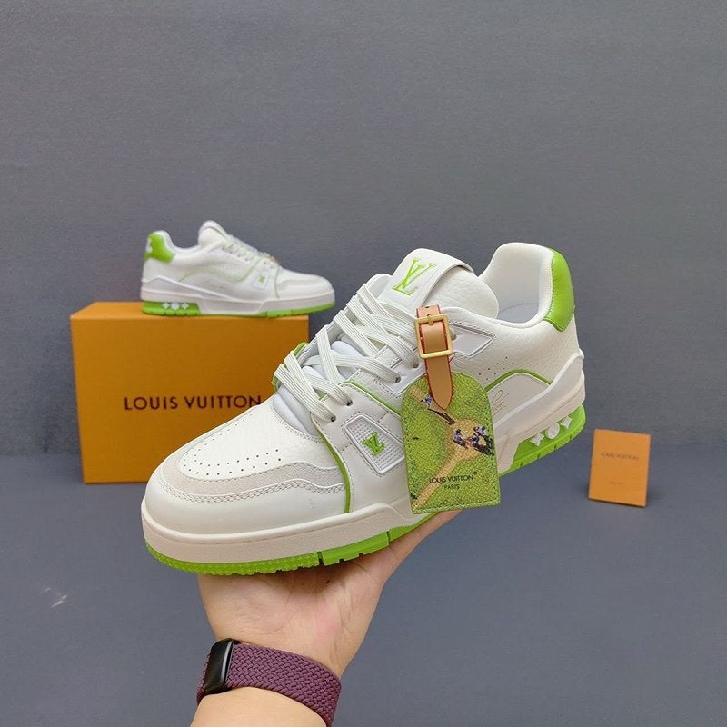 Louis Vuitton LV Trainer White Green