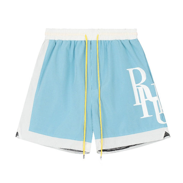 Pronta Entrega - Rhude Side Logo Shorts Blue
