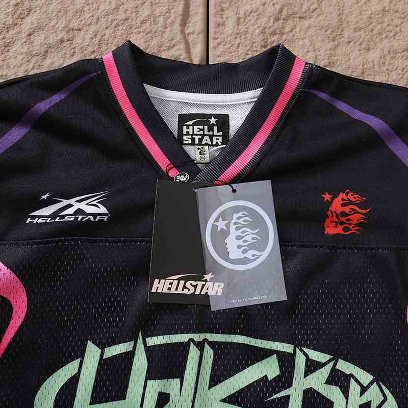 Camisa Hellstar Jersey Long Pink Flame