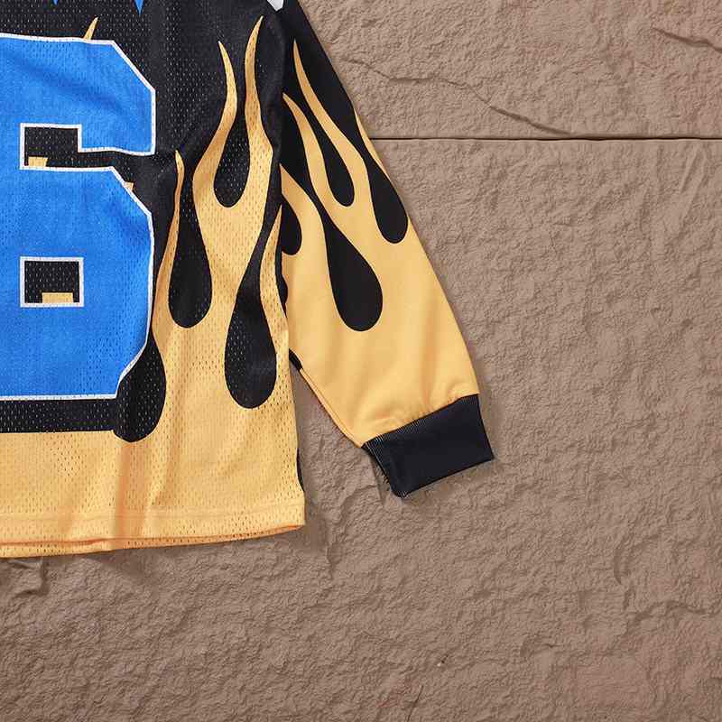 Camisa Hellstar Jersey Long Yellow Flame