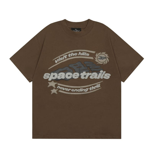 Pronta Entrega - Camiseta Broken Planet Space Trails Mocha Brown