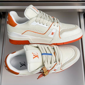 Louis Vuitton LV Trainer White Orange