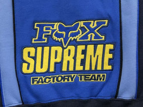 Jaqueta Supreme x Fox Racing Zip Up Hooded Blue