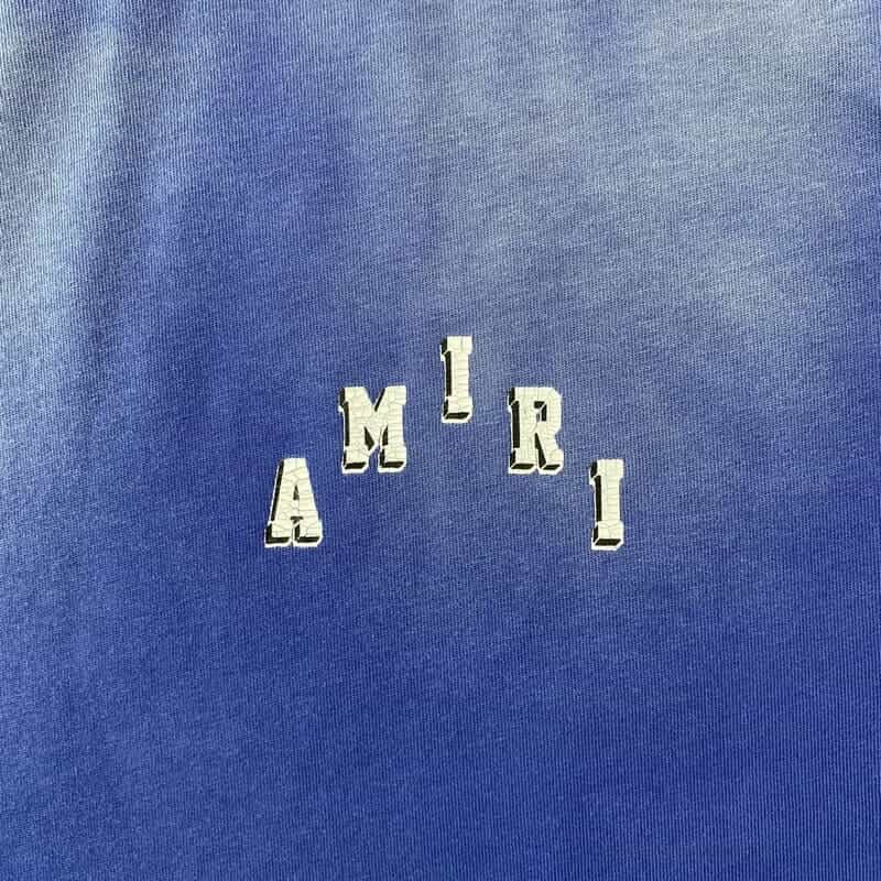 Camiseta Amiri Vintage Collegiate Blue