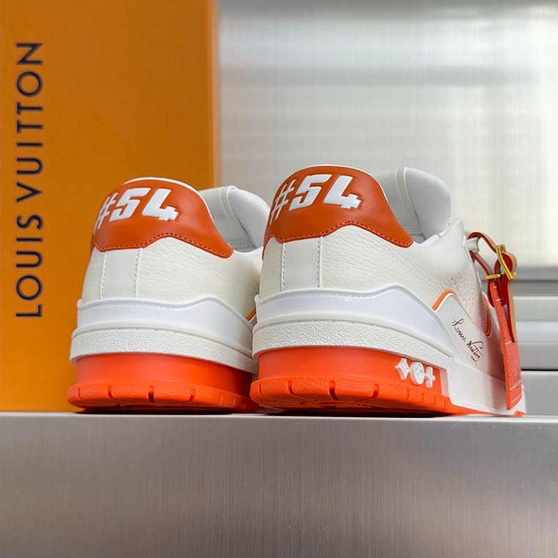Louis Vuitton LV Trainer White Orange