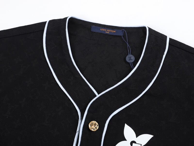 Camiseta Louis Vuitton Black Monogram Baseball