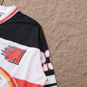 Camisa Hellstar Jersey Long White/Red