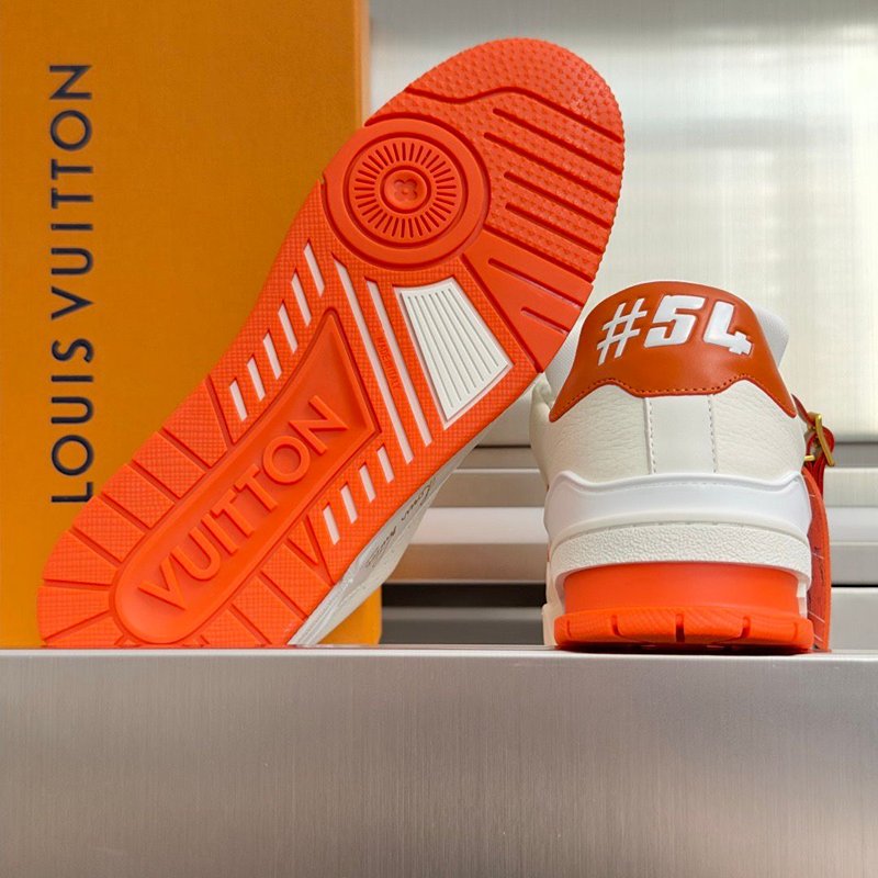 Louis Vuitton LV Trainer White Orange
