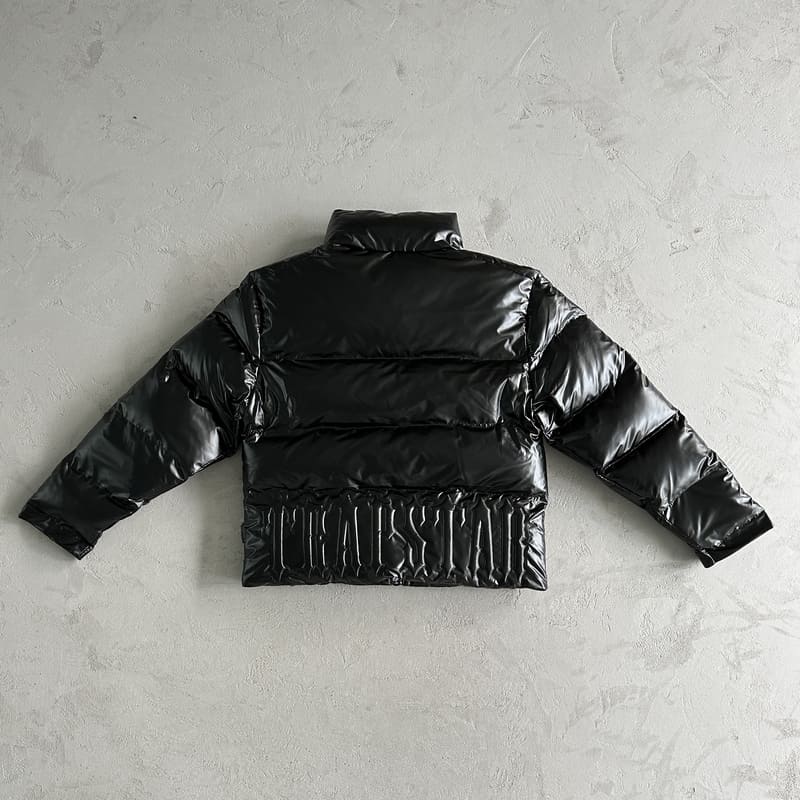 Jaqueta Trapstar Irongate Embossed Puffer Preta