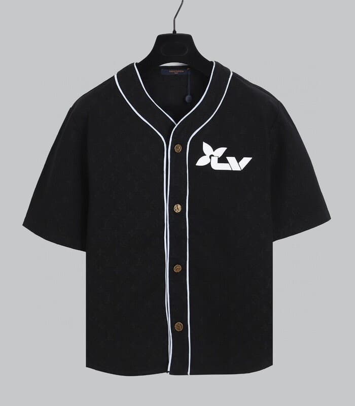 Camiseta Louis Vuitton Black Monogram Baseball