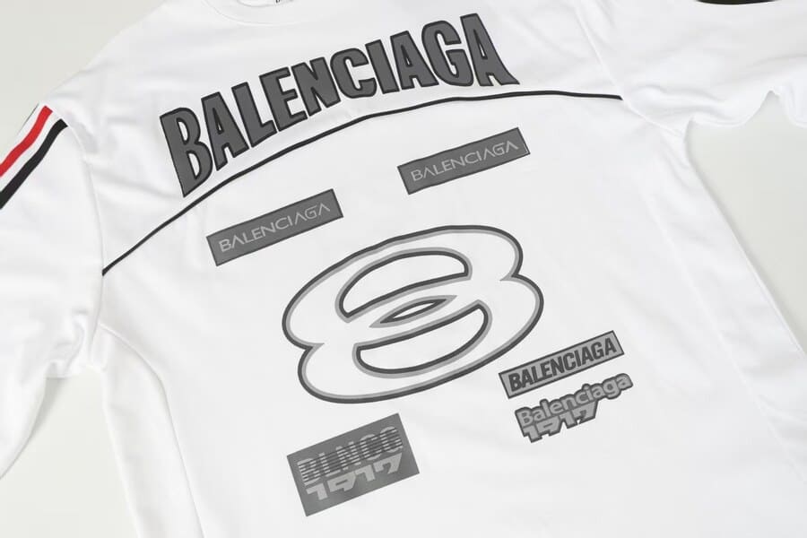 Camisa Balenciaga 1917 Logo "9" Branca