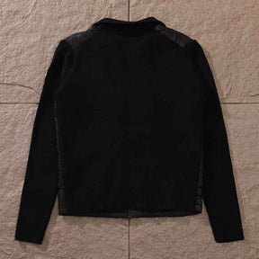 Jaqueta Moncler Matelassê knitting Preta