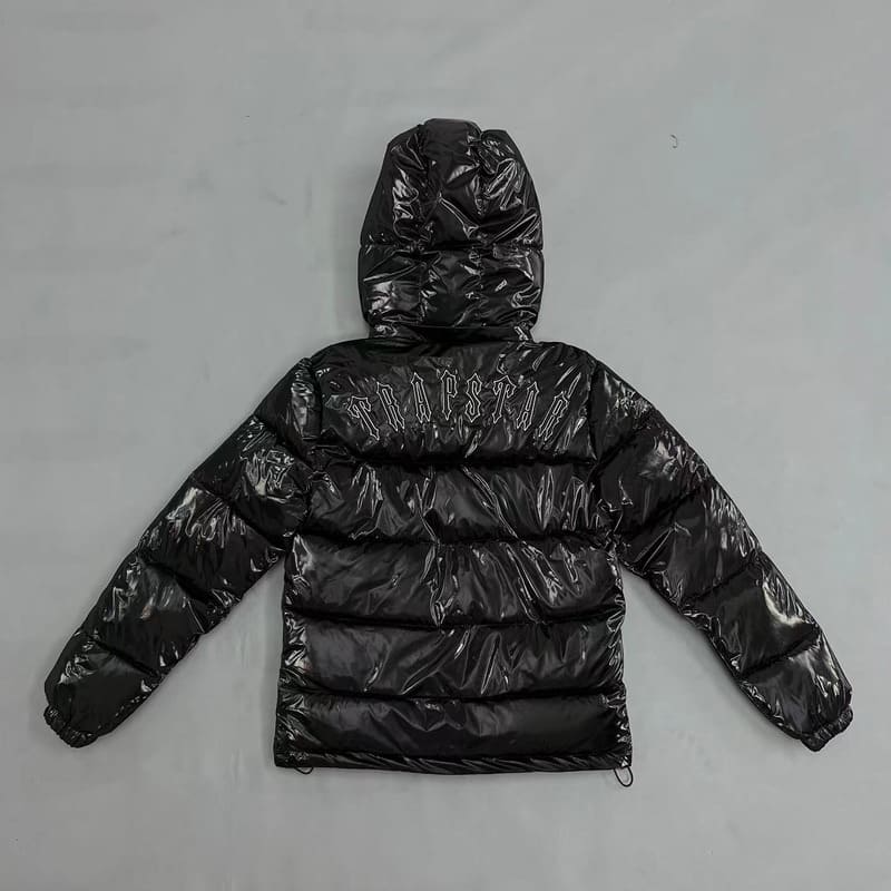 Jaqueta Trapstar Shiny Black Irongate Jacket Detachable Hood