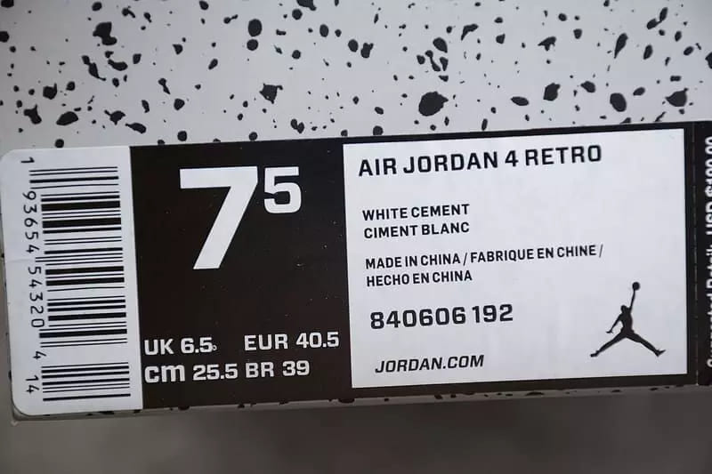 Air Jordan 4 Retro White Cement