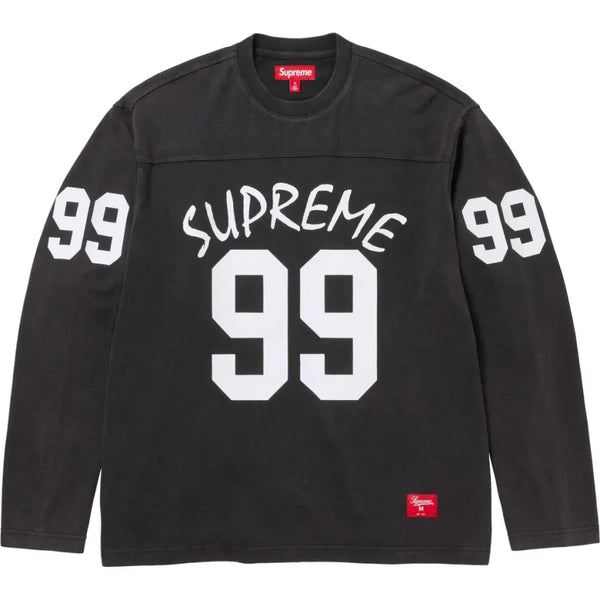 Supreme Football Jersey Black Lサイズ Camiseta Supreme Jacquard Rib Football Jersey Black - Droper